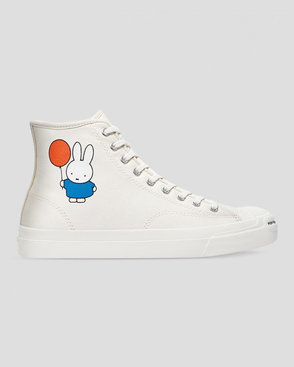 Converse X Pop Trading X Miffy Jack Purcell Pro Beige Sko Danmark - Converse Høje Sneakers Dame - 96